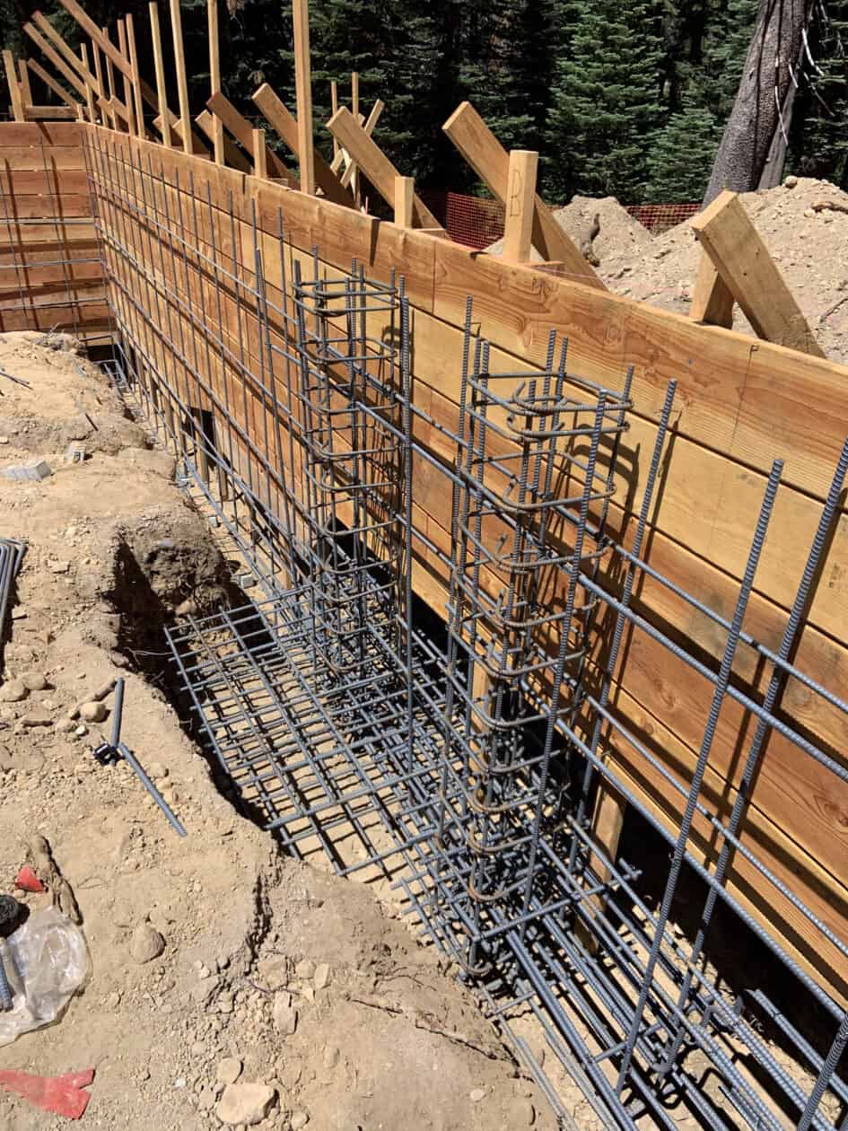 Concrete forms for foundation